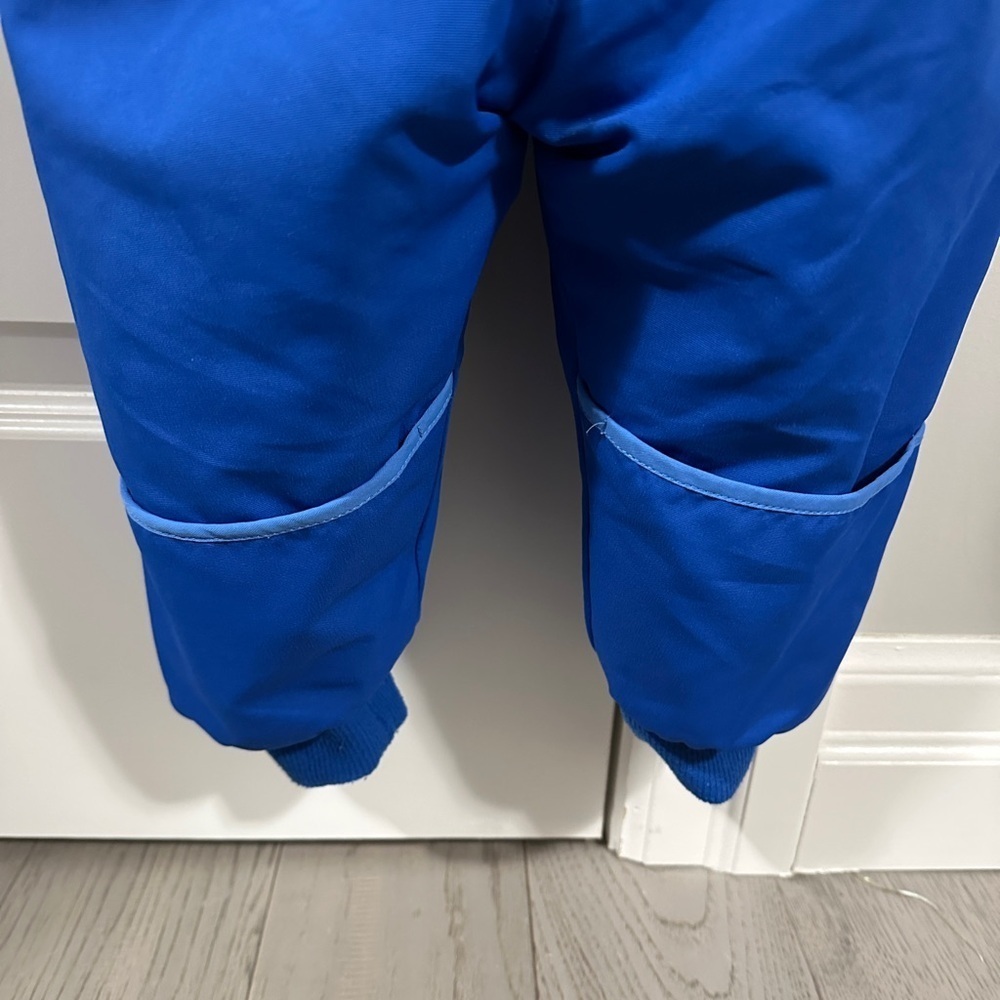 Mossi Vintage Toddler One Piece Snow Suit Blue Train Dual Zipper Size 18 months - Picture 9 of 11